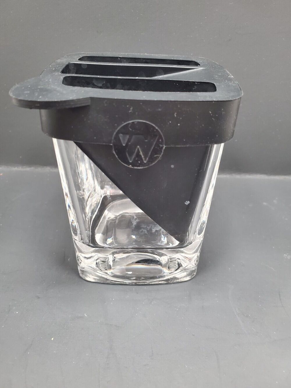 Corkcicle Whiskey Wedge Double Old Fashioned Glass With Silicone Ice Form